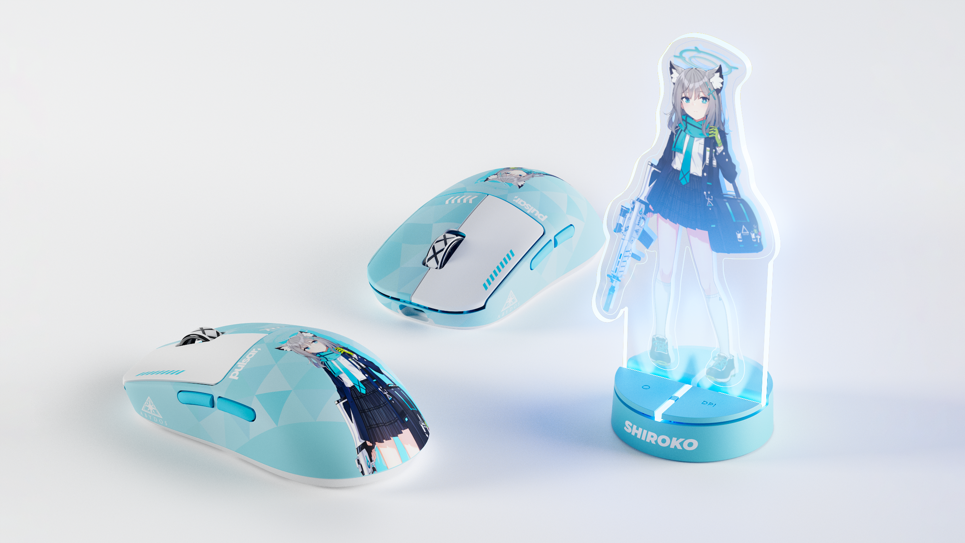 BlueArchive Shiroko Edition] X2 CrazyLight Medium Gaming Mouse