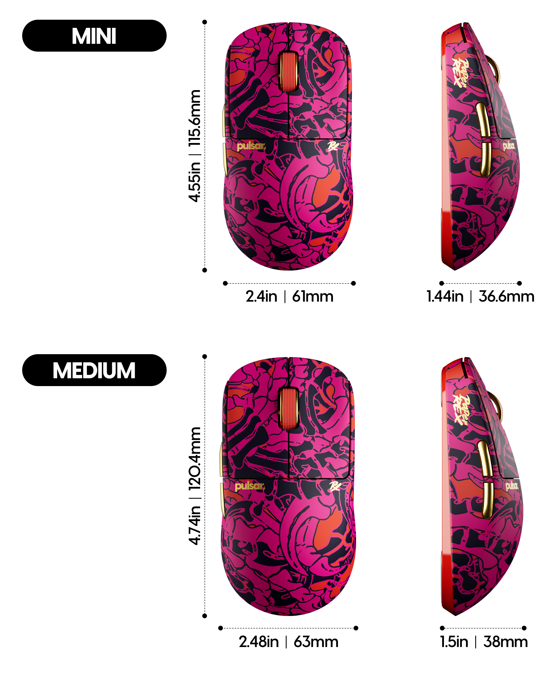 PRX Pacific Gold Edition] X2 CrazyLight Gaming Mouse – Pulsar