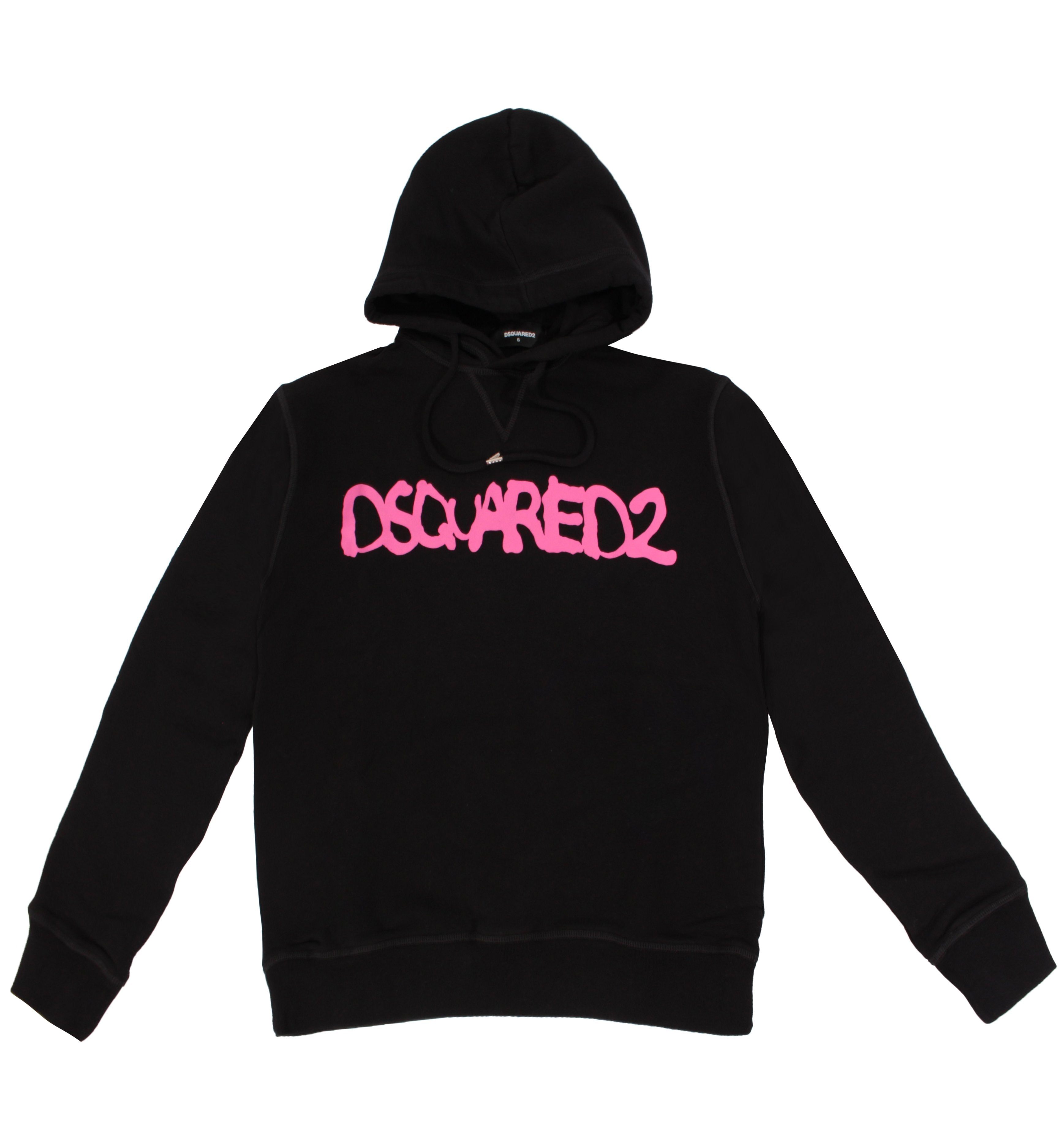 Dsquared2 Logo Hoodie - Black & Pink - PureAtlanta.com