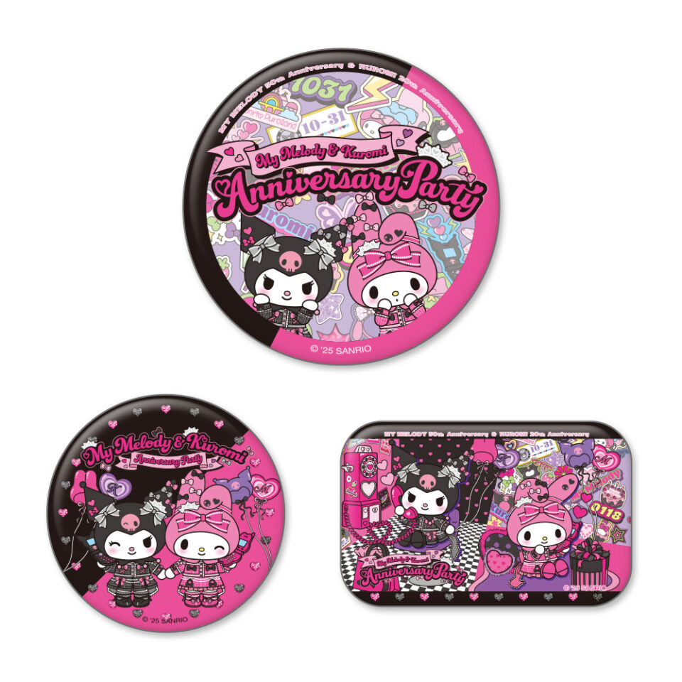 My Melody & Kuromi Anniversary Party 缶バッジセット｜サンリオ