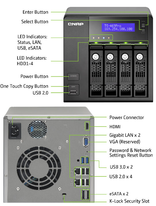 TS-469 Pro | ハードウェア仕様 | QNAP
