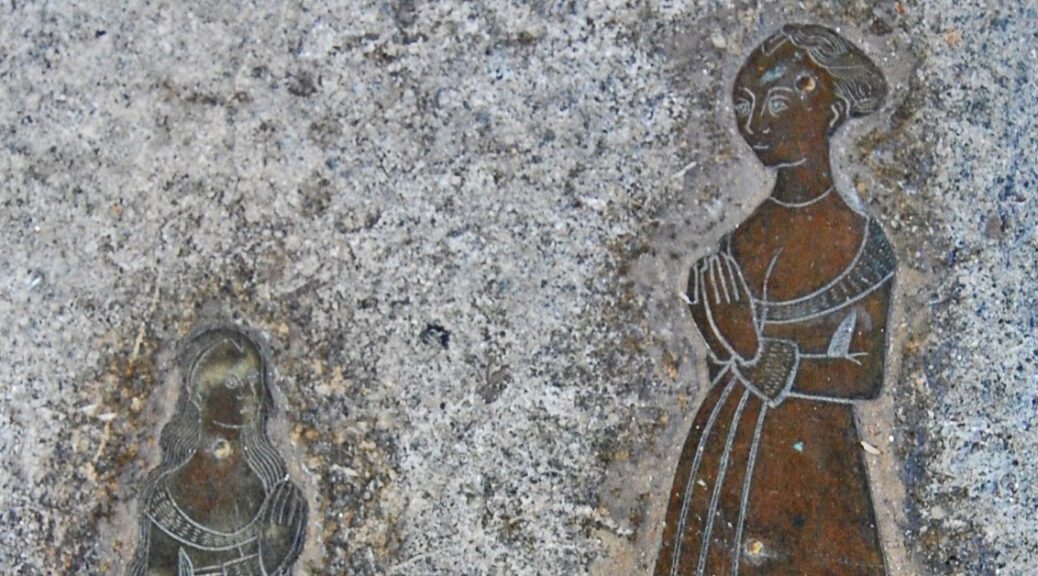 Brass of Agnes Oxenbridge and Elizabeth Etchingham – Queer Art History