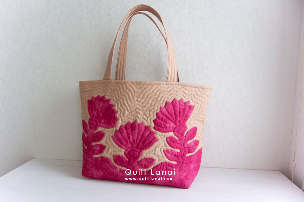 レフアのトートバッグL [ハワイアンキルトバッグのキルト・ラナイ