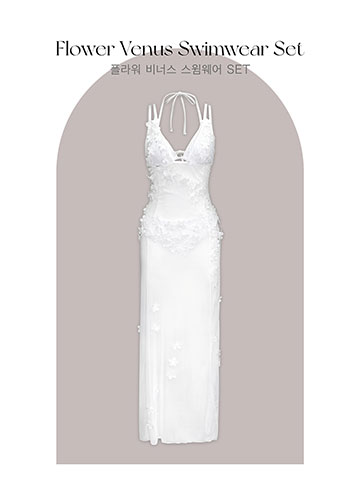 クン Flowerビーナススイムウェアset カラー:ホワイト