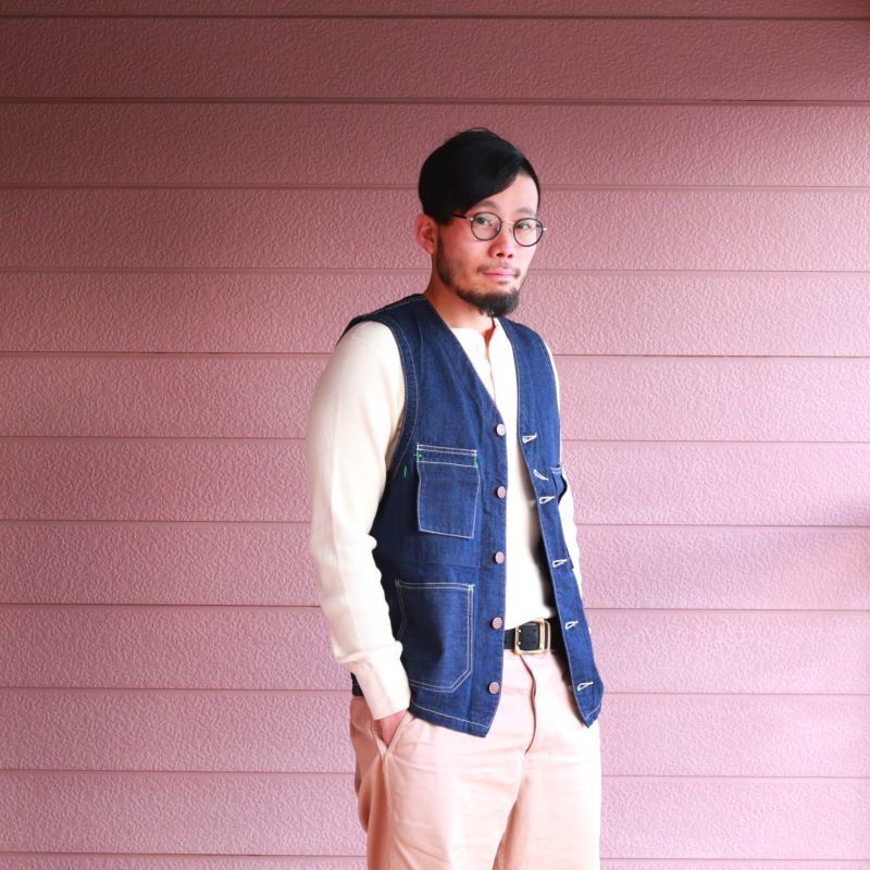 TCB jeans TCBジーンズ TABBYS VEST Selvedge Covert DENIM タビーズ