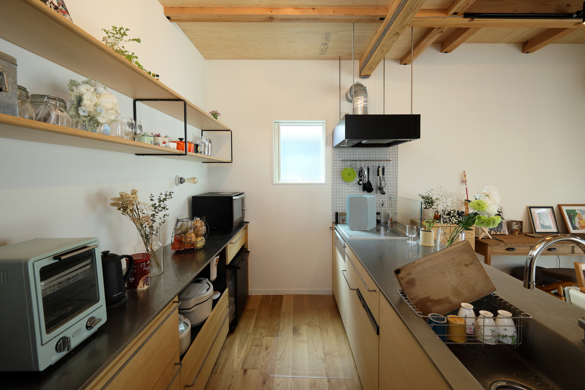 木製キッチンカウンター スライド | KB-KC023-17-G183 | キッチン収納