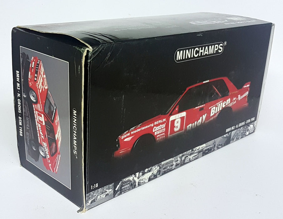 Minichamps 1/18 Scale - 180 882009 BMW M3 E30 DTM 1988 H. Grohs
