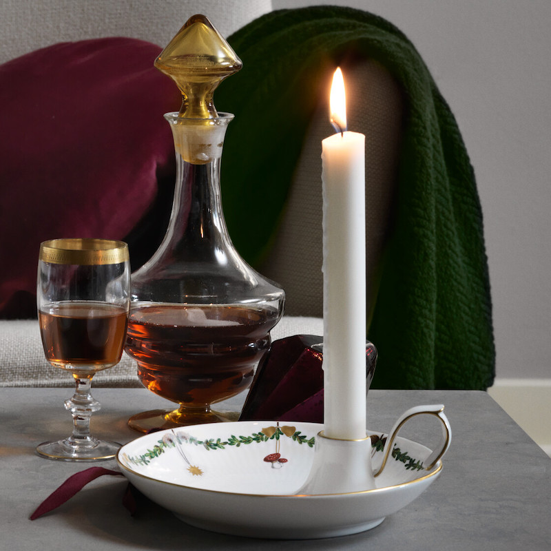 スターフルーテッド クリスマス キャンドルホルダー|ロイヤル