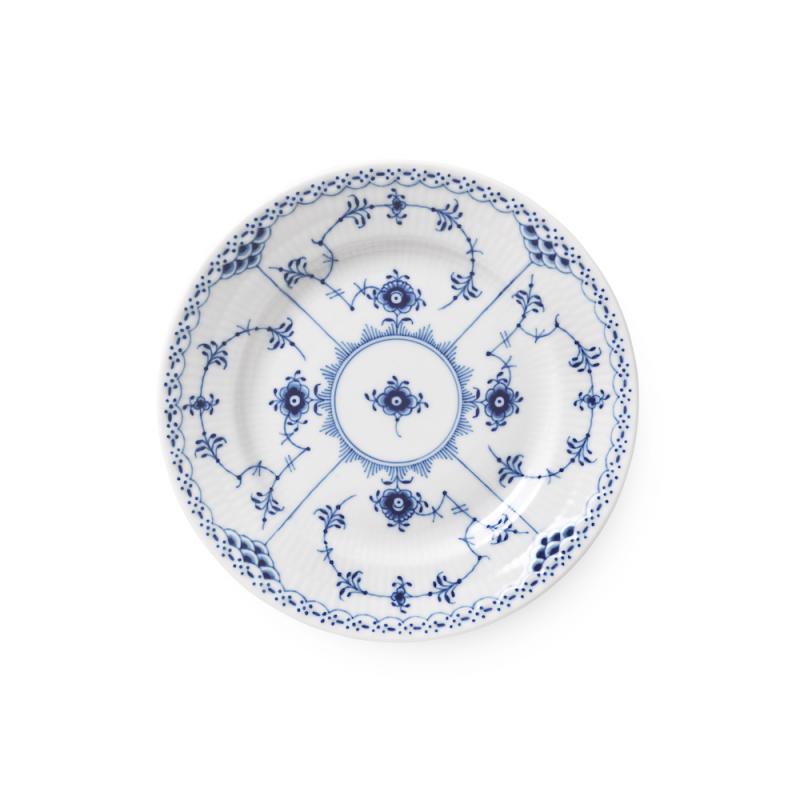 ブルーフルーテッド ハーフレース プレート 17cm|ロイヤル