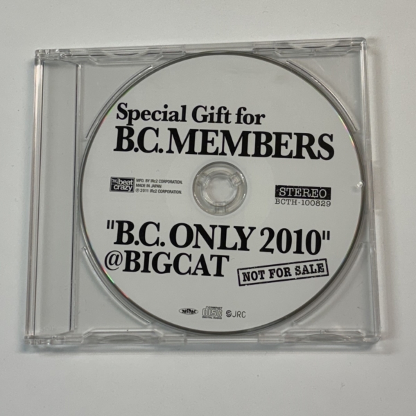 布袋寅泰 ファンクラブ限定CD B.C.ONLY2010@BIGCAT | 音楽資料専門店