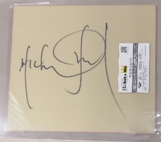 マイケル・ジャクソン 直筆サイン入り色紙 | 音楽資料専門店 ロック