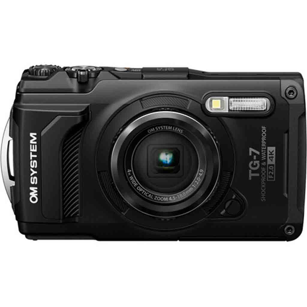 OM System TG-7 Tough Black Compact Camera | Rockbrook Camera