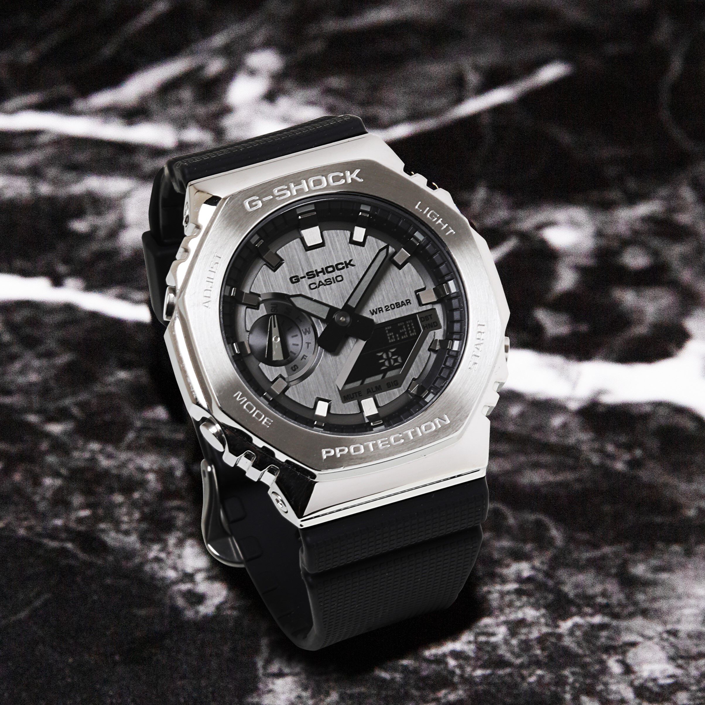 G-Shock Men's Metal Octagon Black Resin Band Watch GM2100-1A