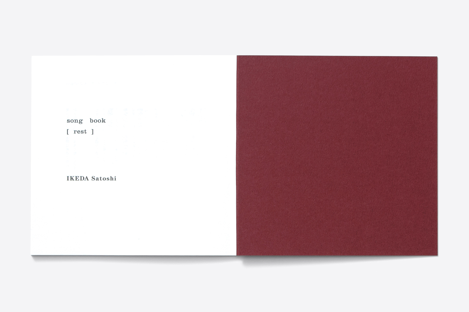 song book [ note ] [ rest ] / 池田 聡 | room-composite