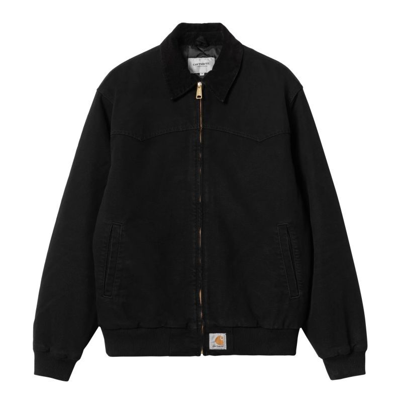 CARHARTT WIP OG SANTA FE JACKET (Black / Black (aged canvas