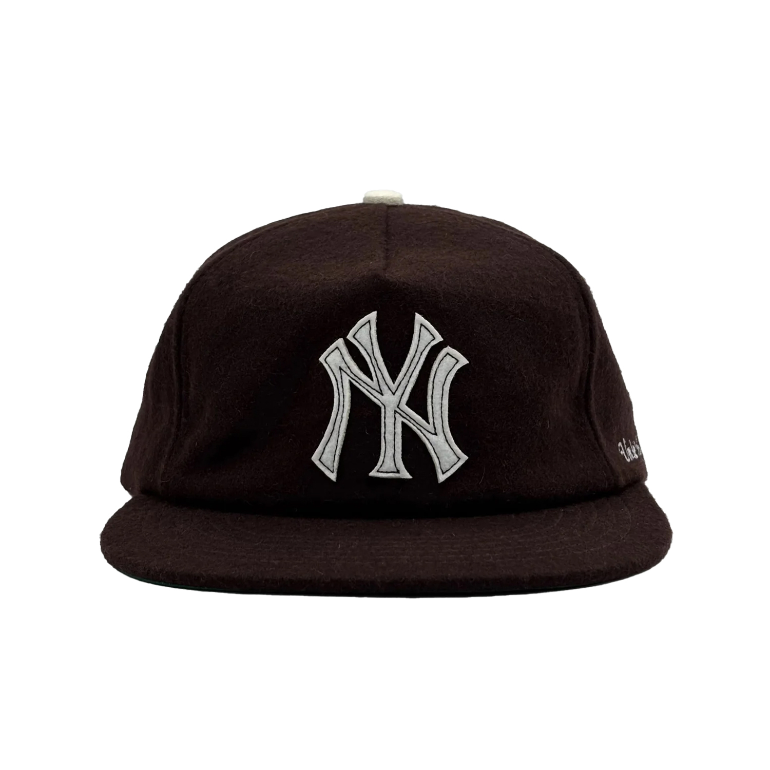 Uncle Jay's Vintage New York Yankees Melton Wool Cap - Brown - RAWDRIP