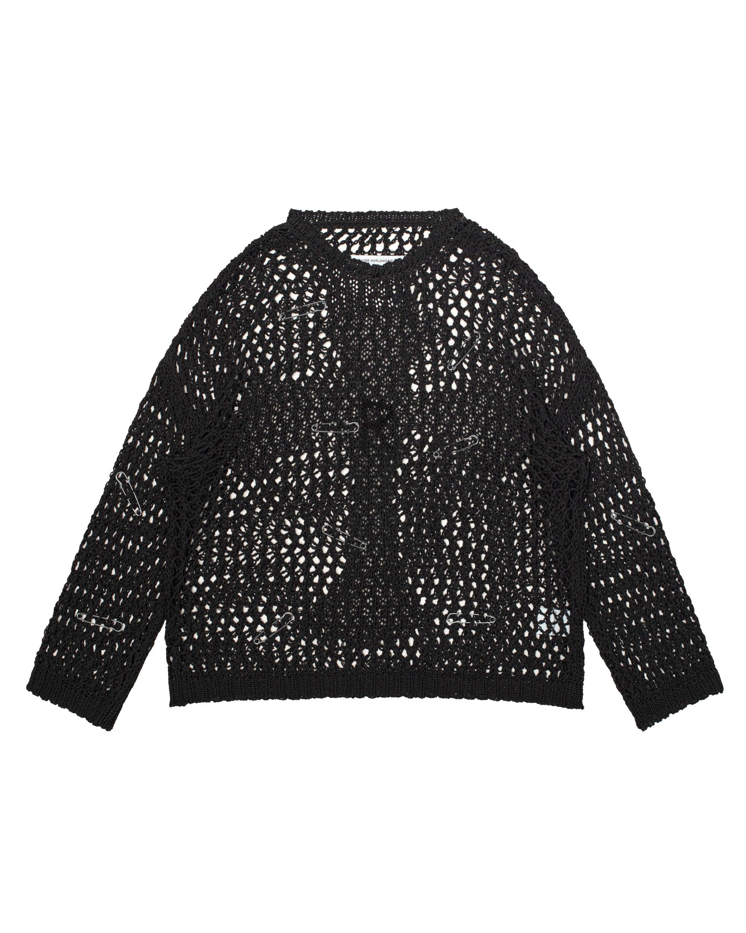 Black Cross Net Sweater – Racer Worldwide