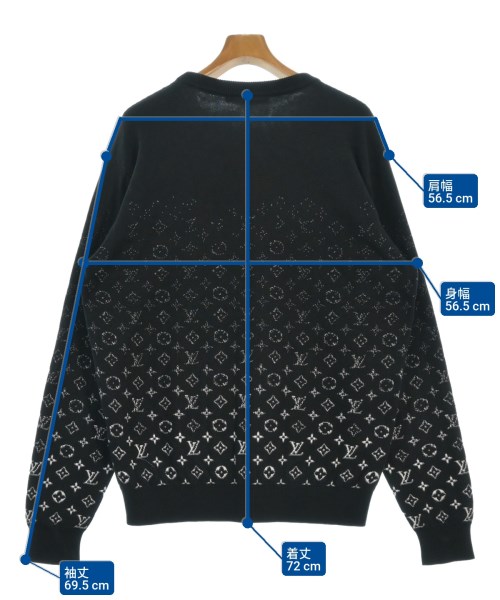 LOUIS VUITTON（ルイヴィトン）ニット・セーター 黒 サイズ:XL メンズ