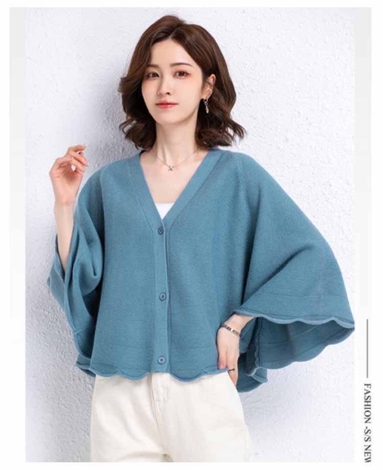 楽天市場】 ドルマンスリーブ ニット ケープ 上品 大判 レディース