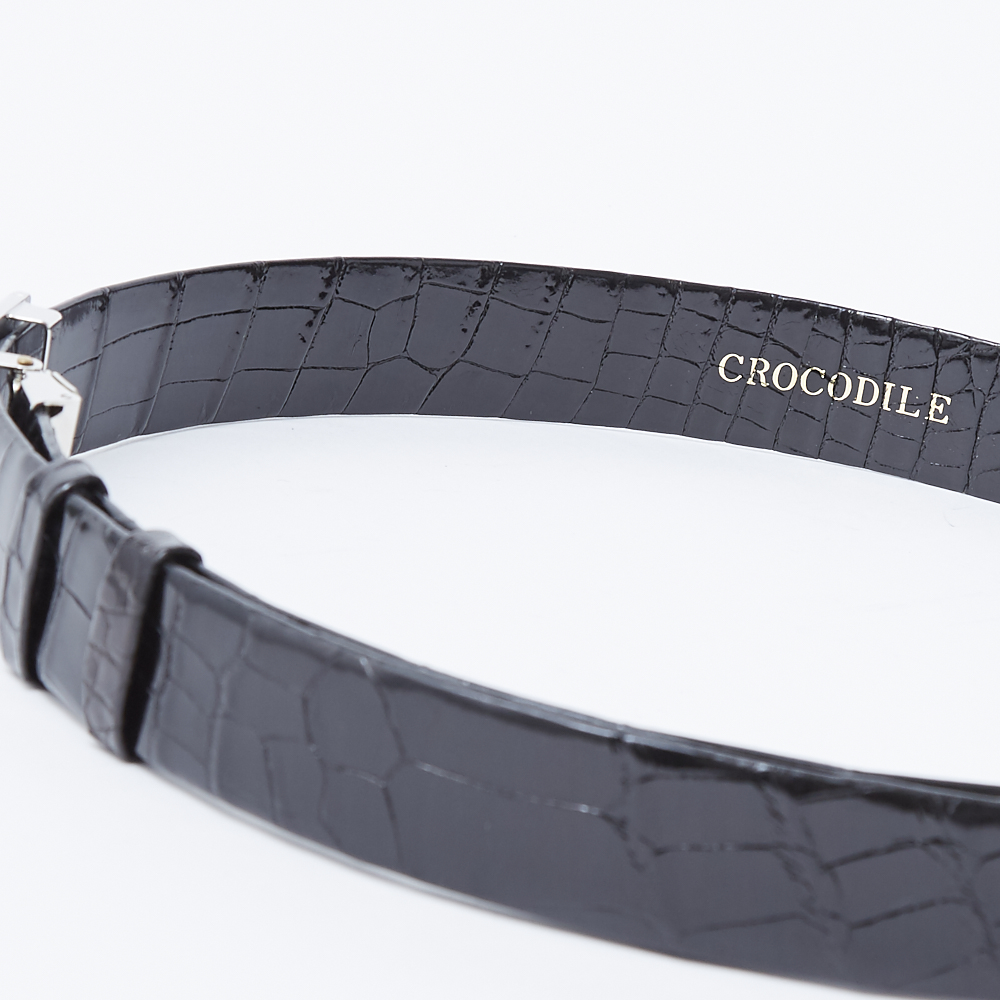 楽天市場】日本製 クロコダイル本無双仕立てベルト3.5cm幅 ジャ