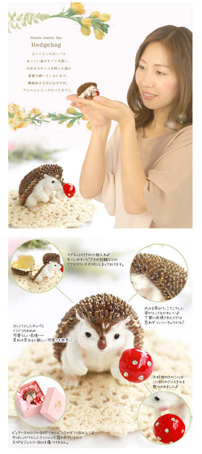 楽天市場】【正規品】 ハリネズミ 針鼠 はりねずみ ジュエリーボックス