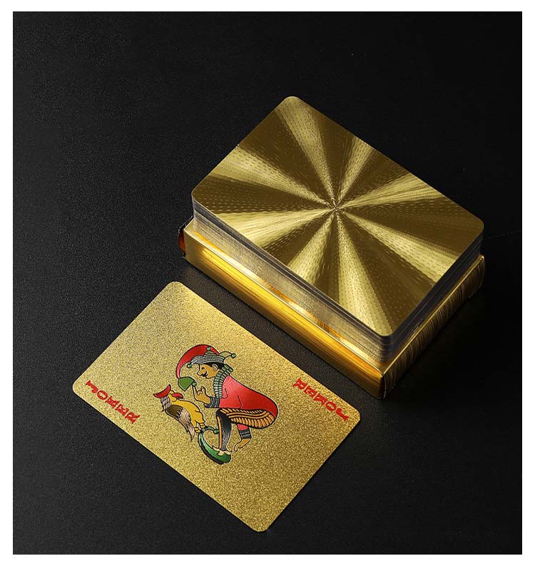 楽天市場】2組セット ゴールドトランプ プラスチック 金色 トランプ