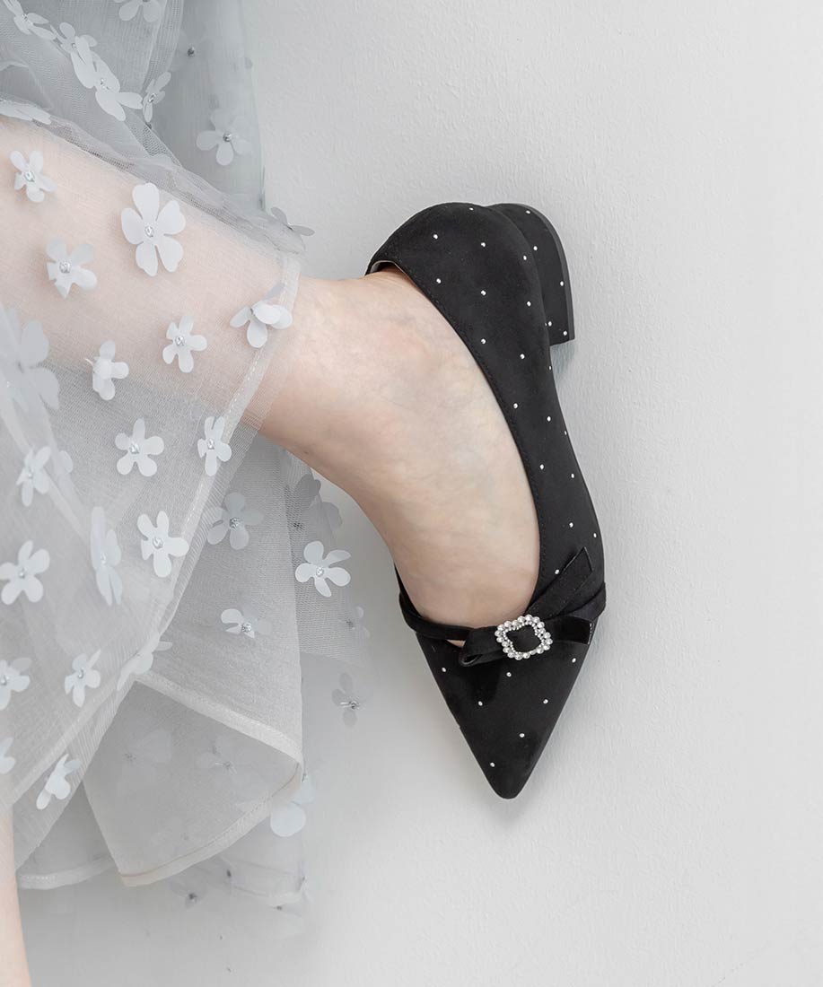 SALE】3E幅広 ビジューパーツフラットパンプスRANDA公式サイト