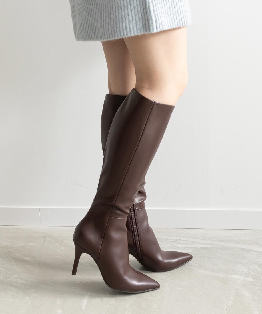 SALE】晴雨兼用 ポインテッドトゥロングブーツ｜RANDA公式サイト