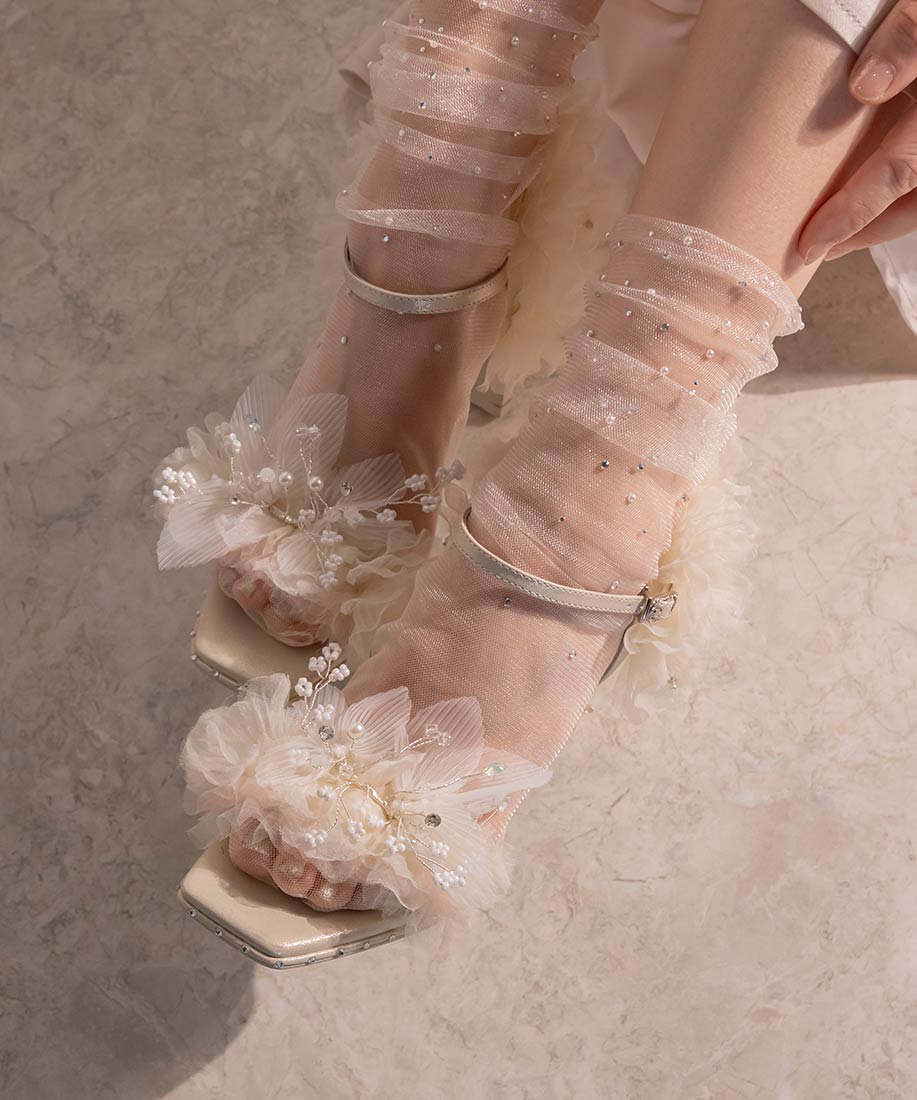 LUXURY ITEM】フラワーチュールストラップサンダルRANDA公式サイト