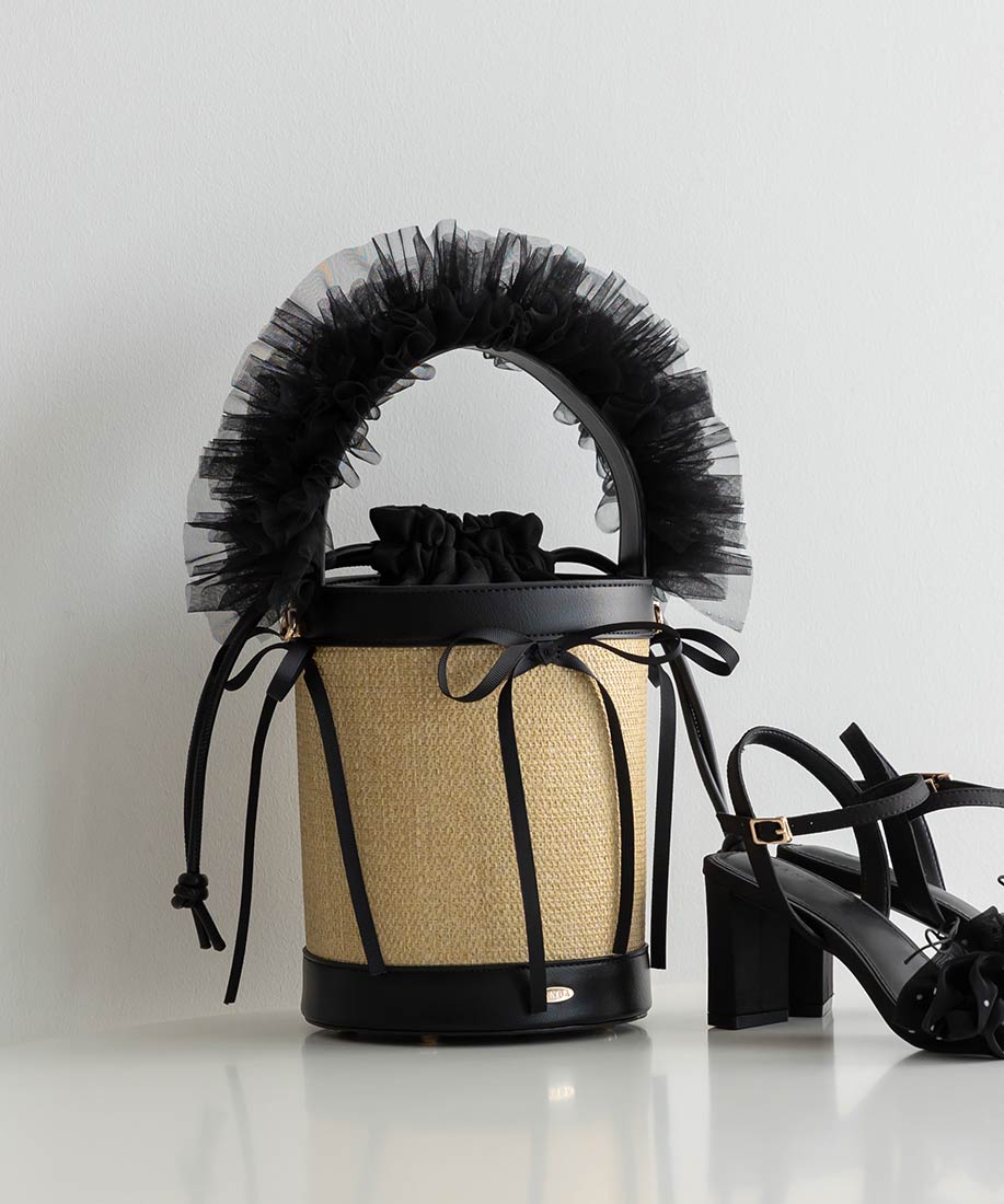 2WAYチュールフリルハンドルカゴバッグRANDA公式サイト