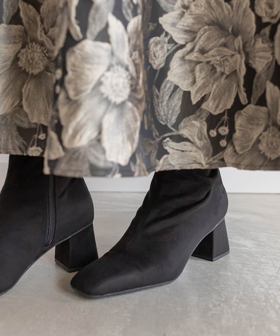 晴雨兼用 スクエアトゥチャンキーヒールブーツRANDA公式サイト