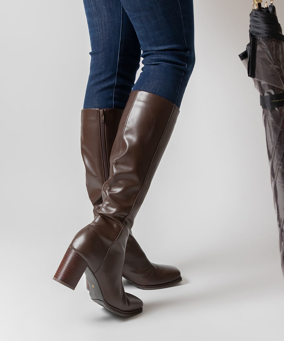 SALE】晴雨兼用 ストレッチ スクエアトゥロングブーツRANDA公式サイト