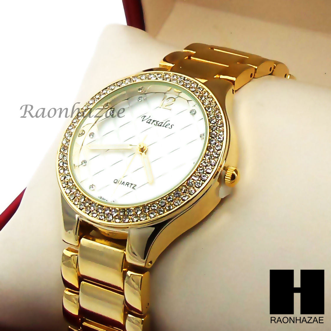 Women Swarovski Gold Filled Varsales w/ Luxury CZ Stone Gold Tone