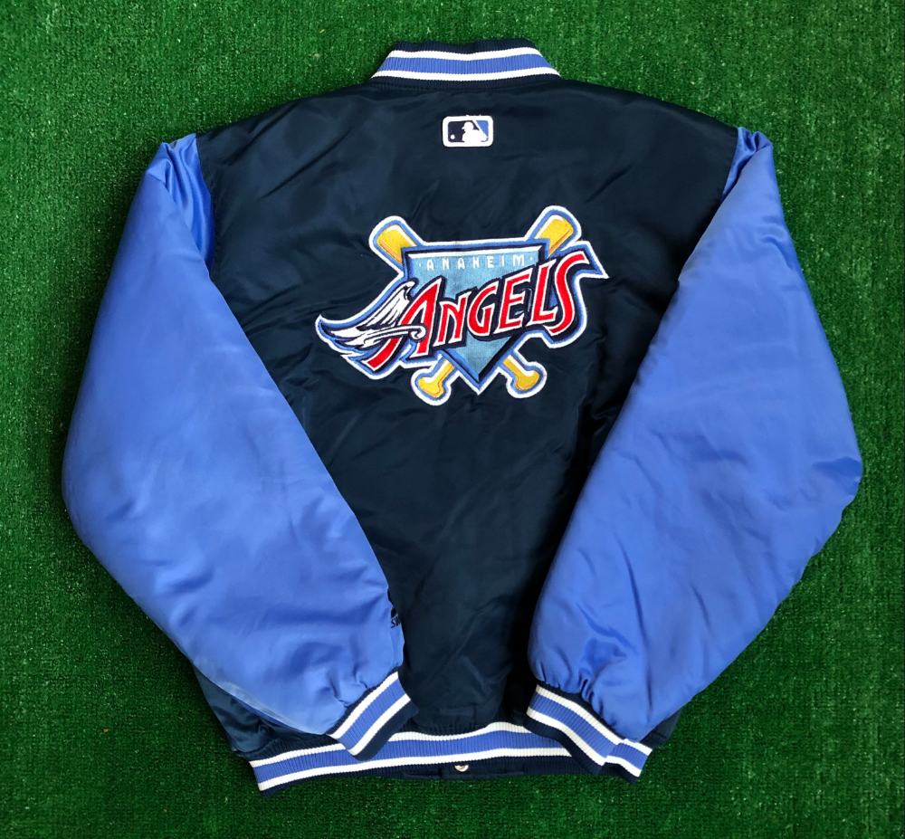 90's Anaheim Angels Starter Satin MLB Jacket Youth Size Large