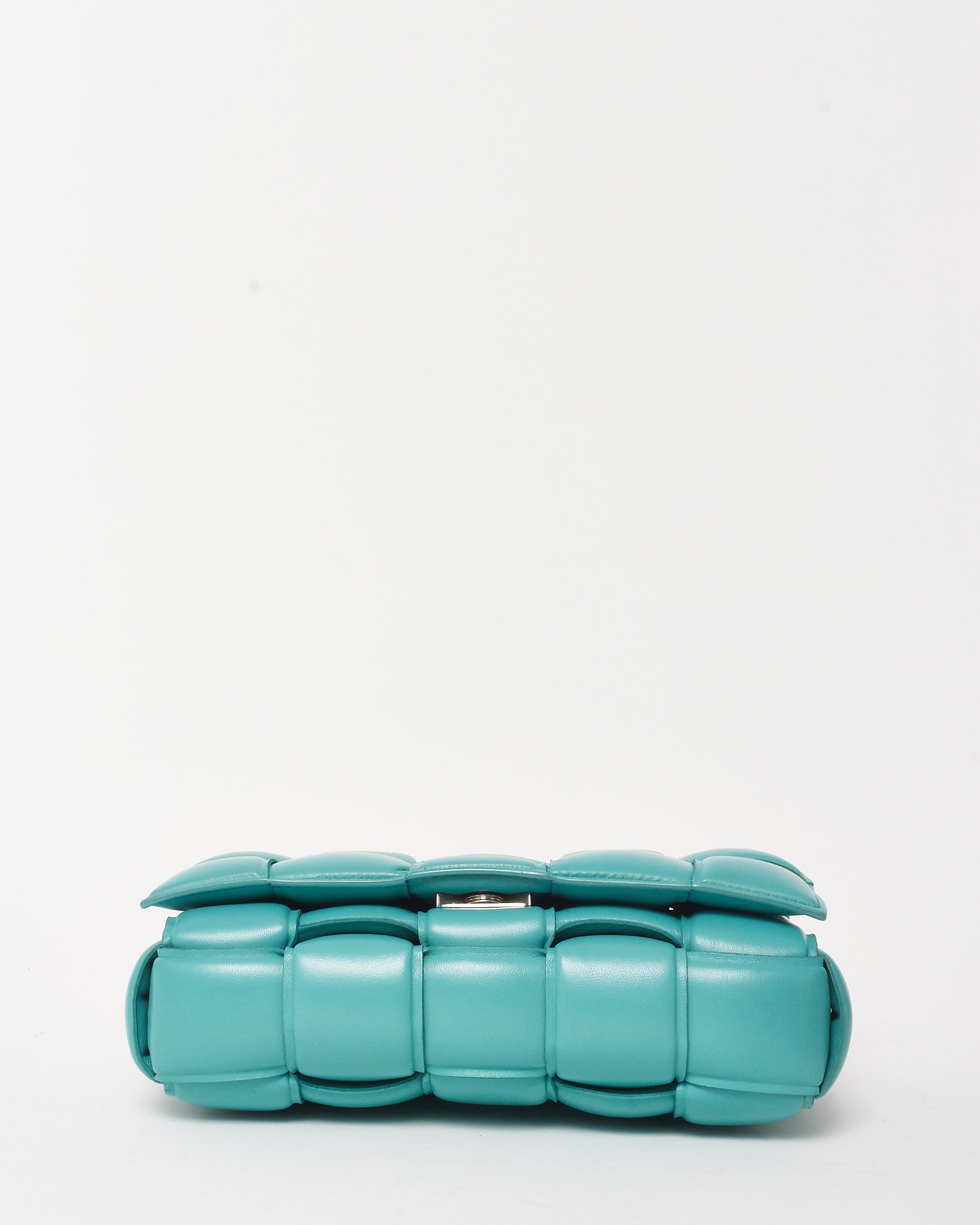 Buy Bottega Veneta Turquoise Blue Leather Padded Cassette