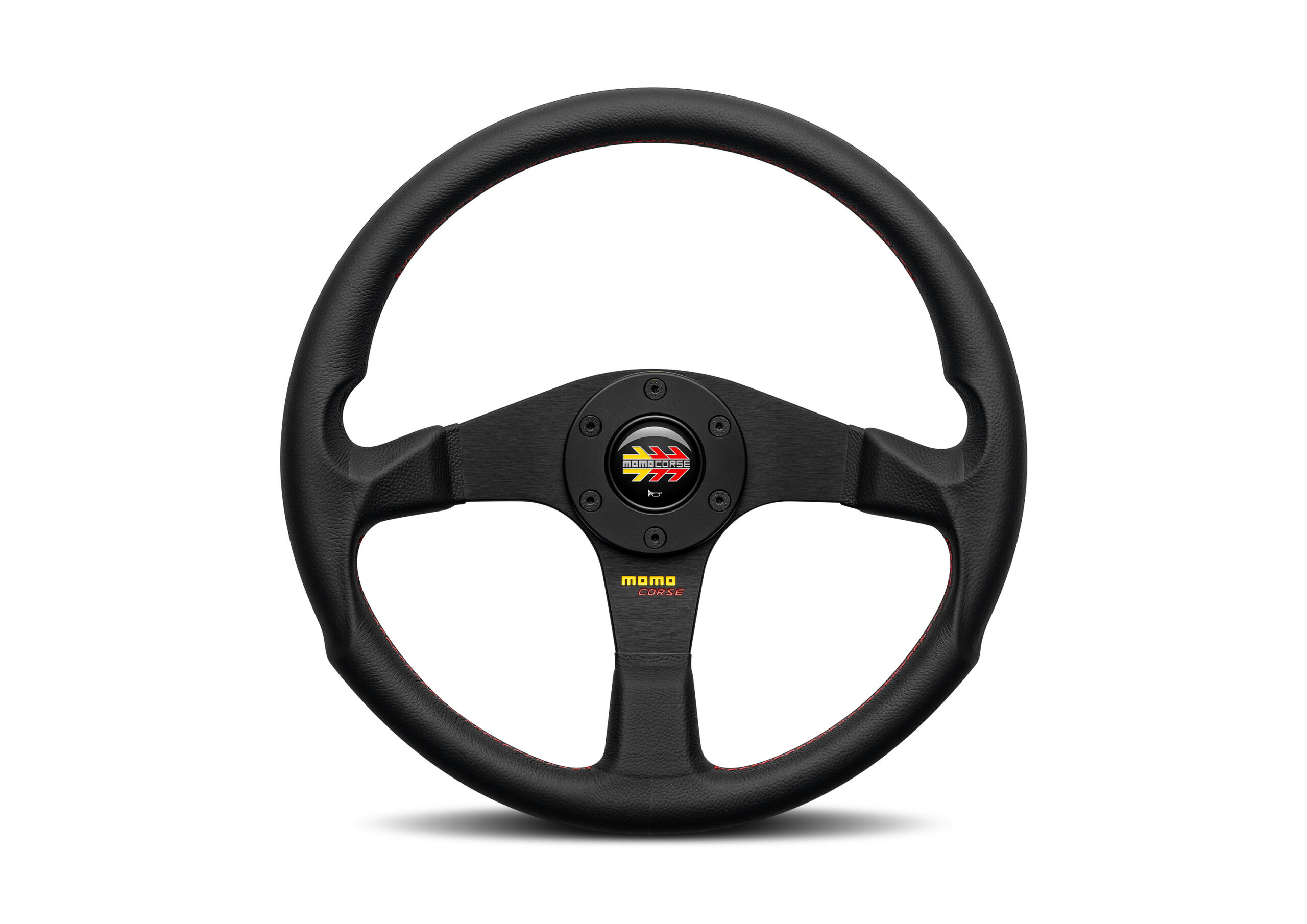 MOMO Corse 2.0 Steering Wheel 350mm - Black Leather / Black Spokes