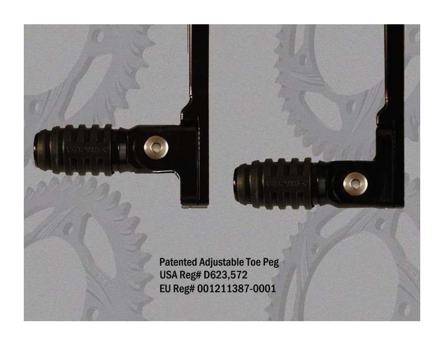 Vortex Adjustable Rearsets Kawasaki ZX6R / ZX636 2013-2018 - RevZilla