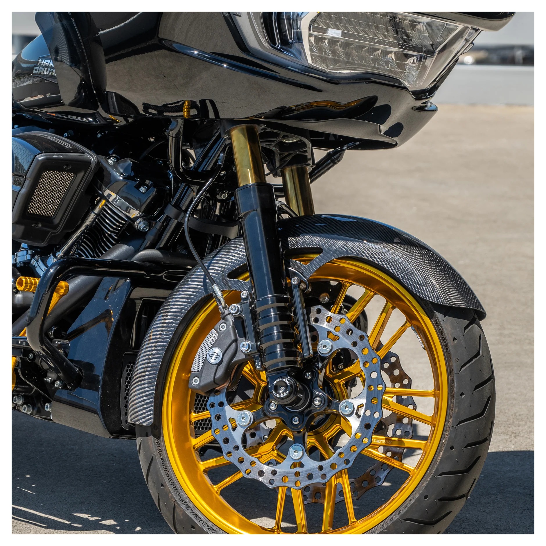 Arlen Ness Carbon Fiber Wrapper Front Fender For Harley Touring