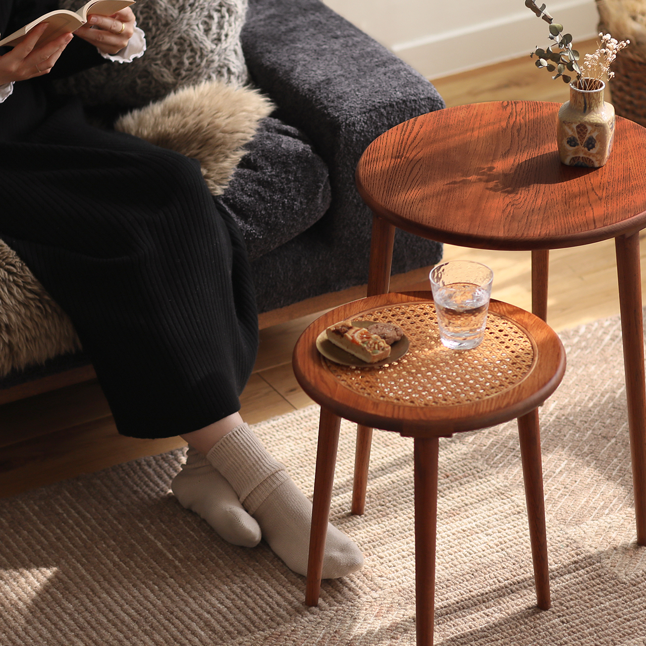 ネストテーブル RattanMix／RD ｜家具・インテリア通販 Re:CENO(リセノ)