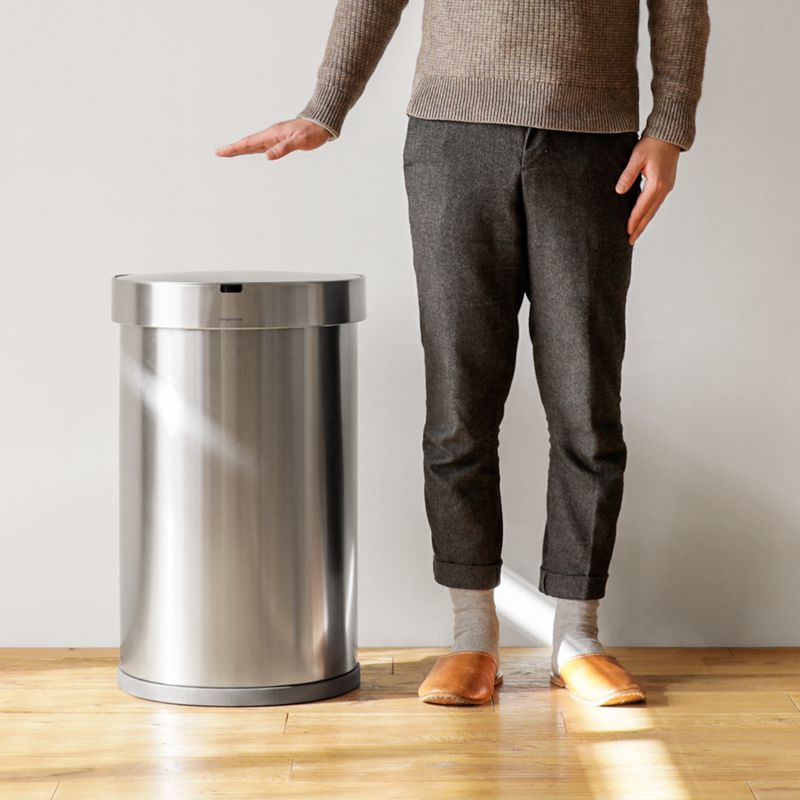 センサーダストボックス simplehuman セミラウンド 45Lタイプ ｜家具