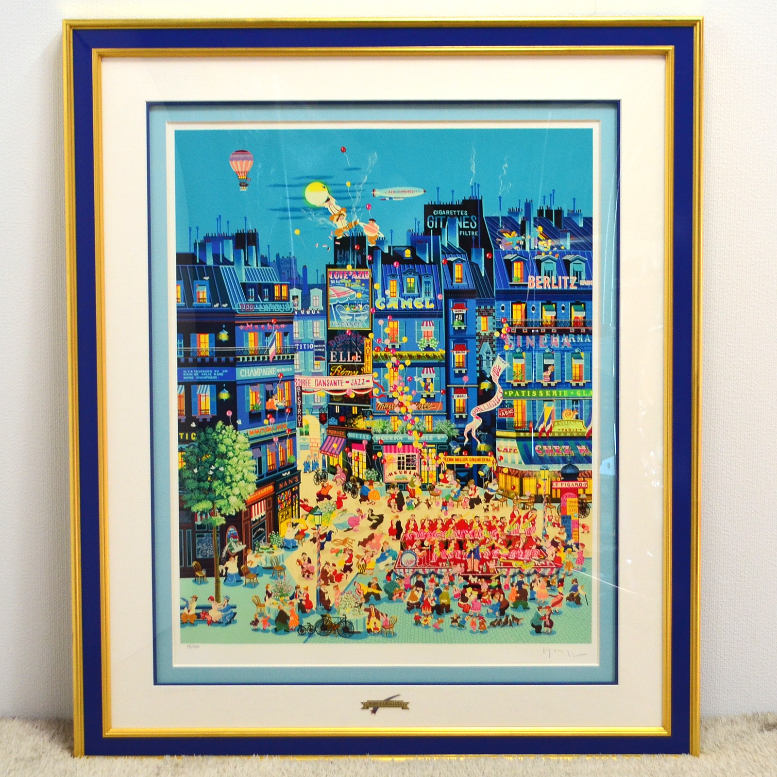 ヒロヤマガタ MOONLIGHT SERENADE 55/250 サイン入り シルクスクリーン