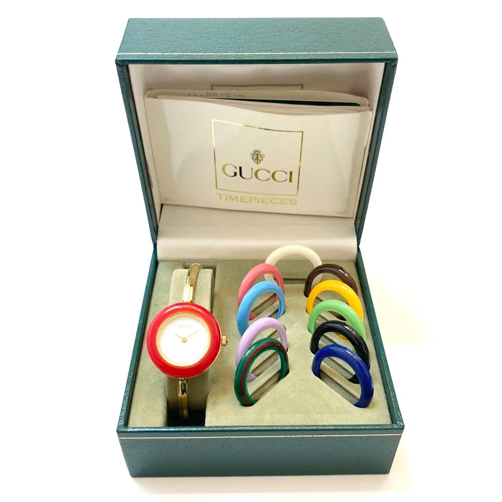 GUCCI グッチ チェンジベゼル 11/12.2 バングル ウォッチ S 腕時計