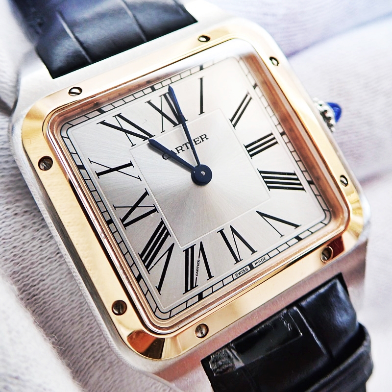 カルティエ サントスデュモンLM W2SA0011 コンビ 革ベルト