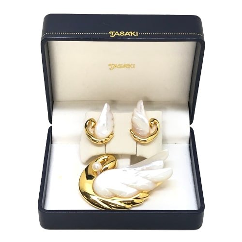 タサキ】スワンシェルイヤリング&ブローチセットの査定ポイントは