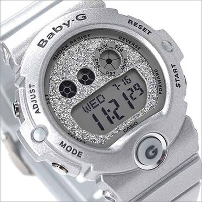 BUY Casio Baby-G 200M World Time Sparkle Silver with Black Watch