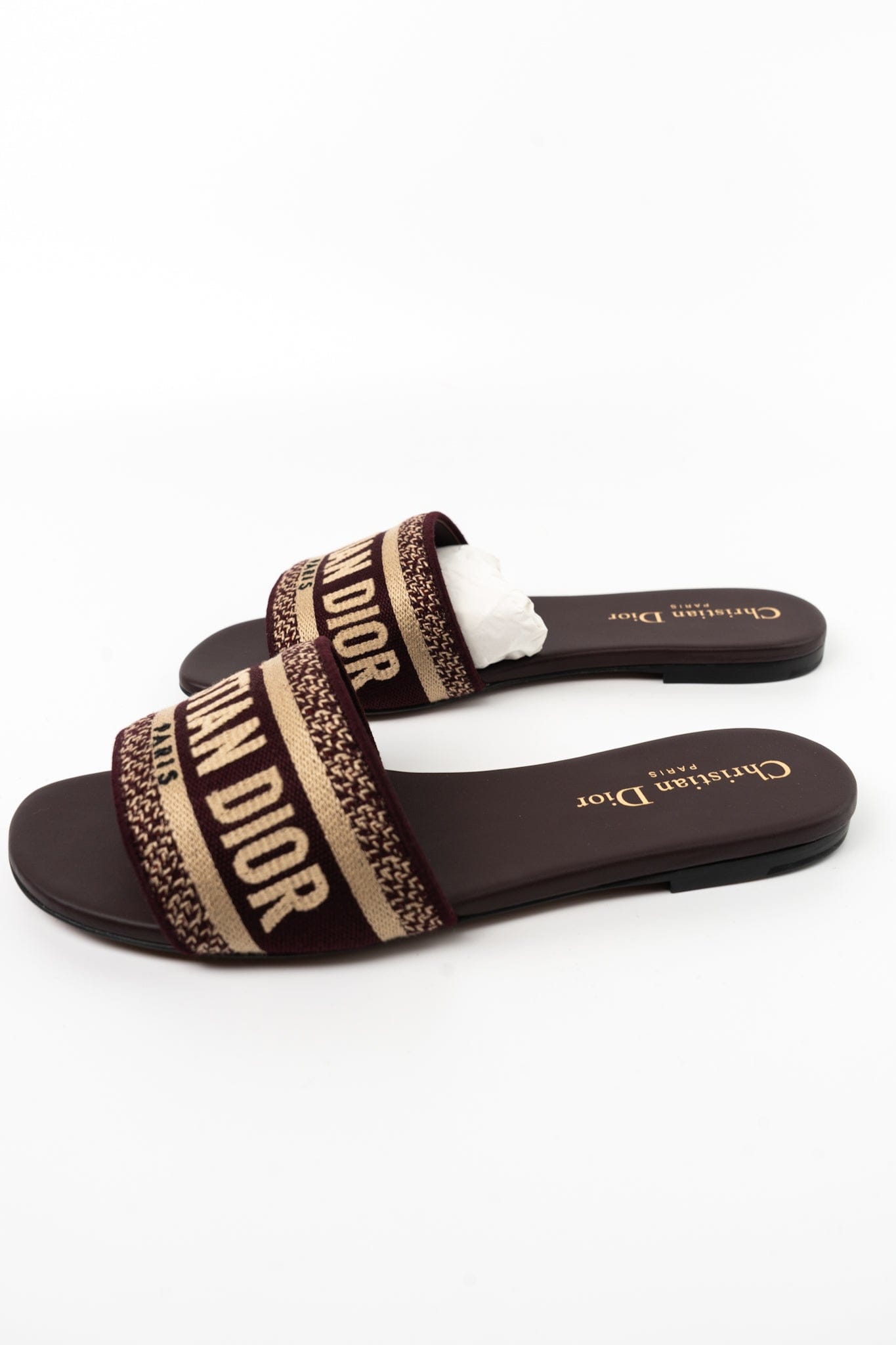 Buy Luxury Christian Dior Canvas Embroidered Dway Mules | SALE