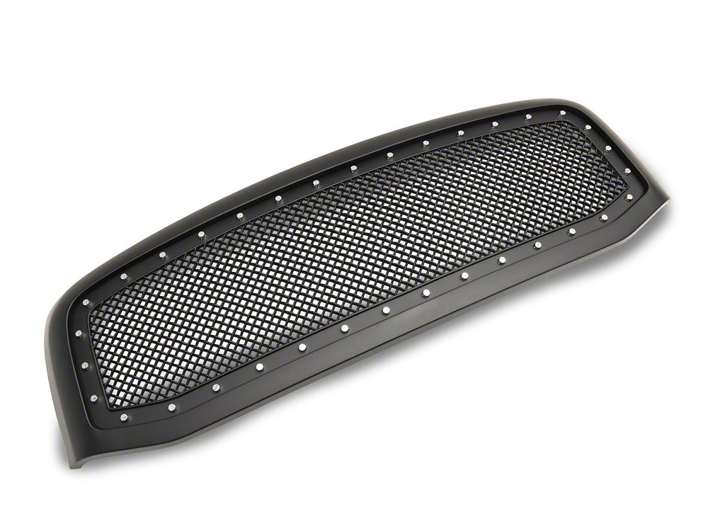 RedRock Mesh Upper Replacement Grille with Rivets; Matte Black (06