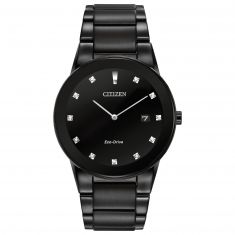 Men's Citizen Eco-Drive Axiom All Black Diamond Watch | 40mm