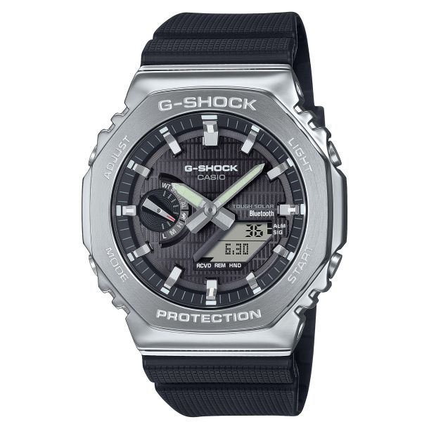 Casio G-Shock G-Steel Solar Connected Black Dial Black Resin Strap