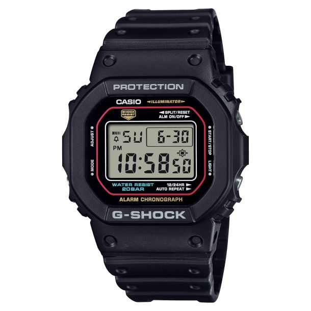 Casio G-Shock Digital 5600 Series Black Resin Strap Watch